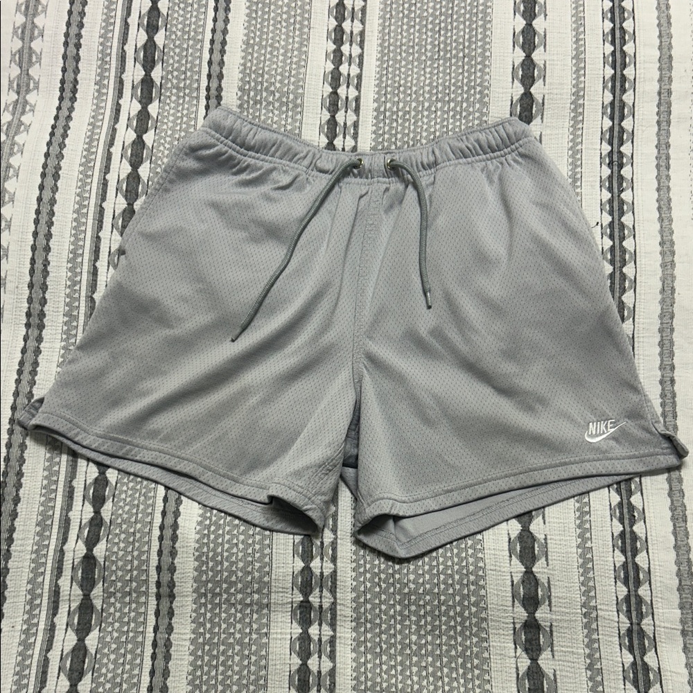 Nike Light Gray Mesh Athletic Shorts